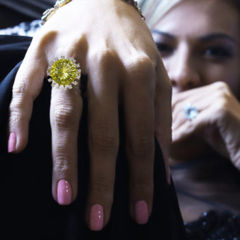 GALAXY SUN STAR Citrine and Diamonds Ring