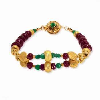 BLOOMING Rubies and Emeralds Bracelet